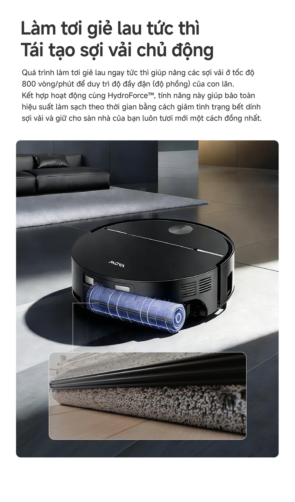 Robot hút bụi Mova Z70 Ultra Roller