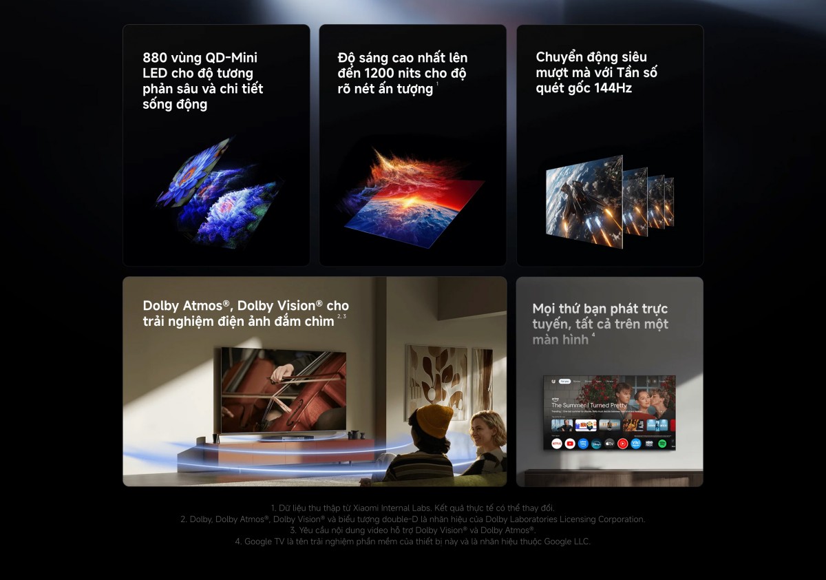 Xiaomi Smart Display S Mini LED 98 2026 | 98 Inch – QD-Mini LED – 4K/144Hz – 3GB/32GB