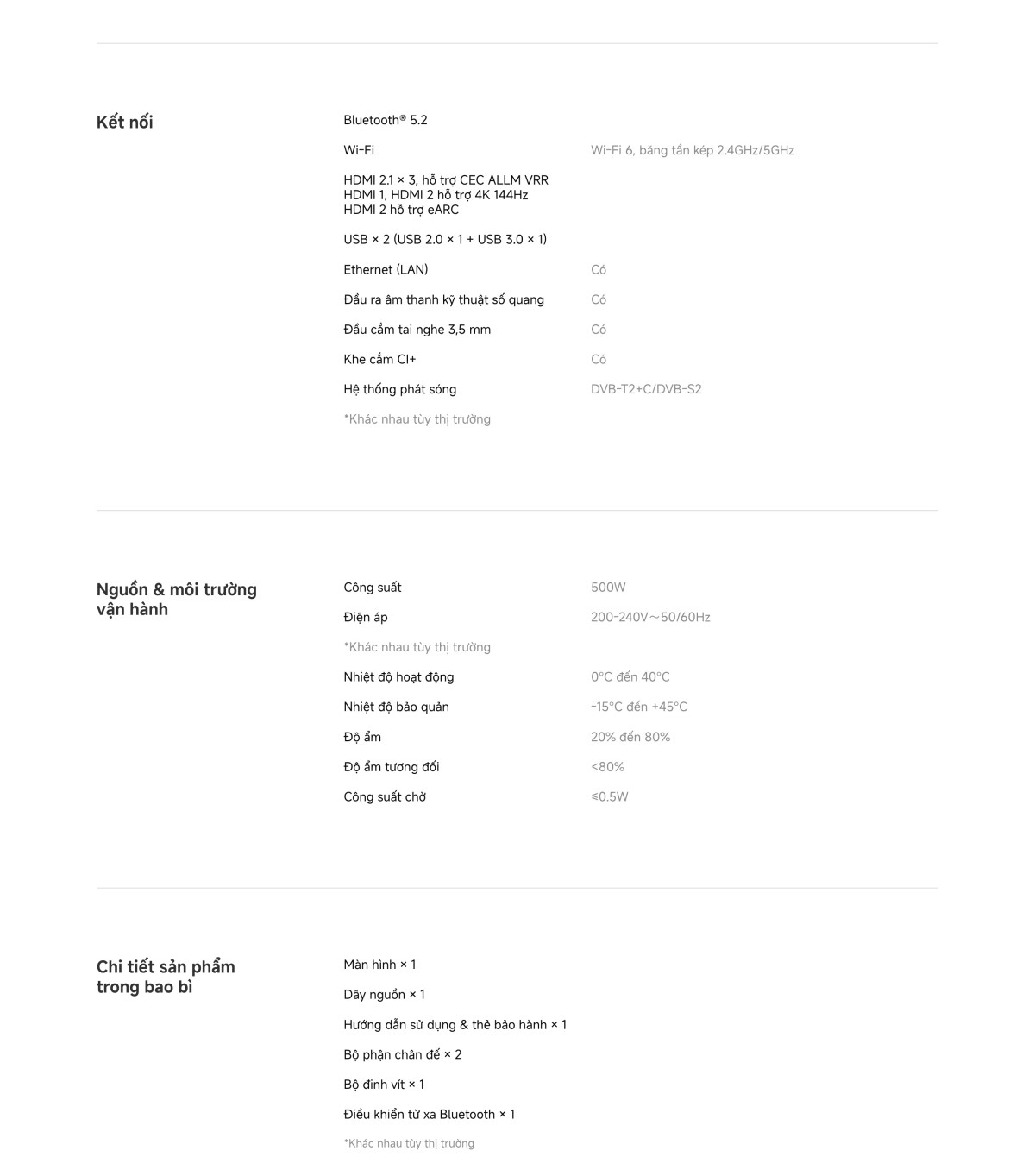 Xiaomi Smart Display S Mini LED 98 2026 | 98 Inch – QD-Mini LED – 4K/144Hz – 3GB/32GB