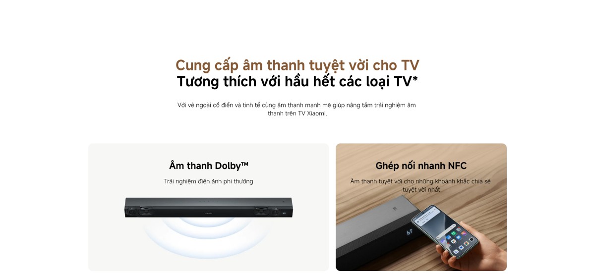 Xiaomi Soundbar Pro 2.0 ch - Bluetooth 5.3 - Công suất 84W