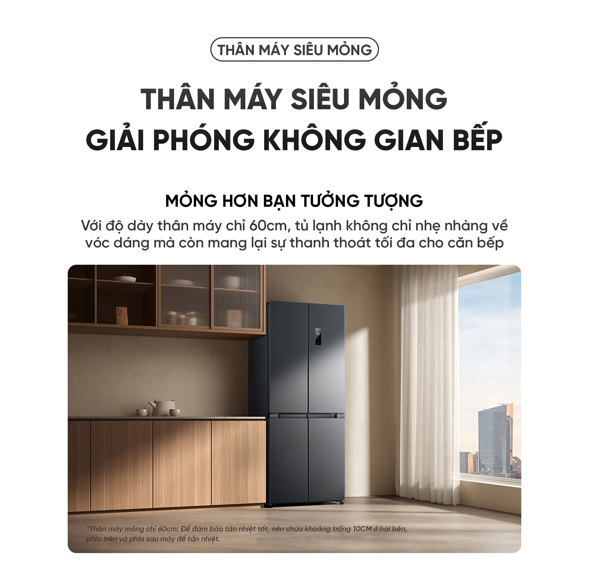 Tủ lạnh Xiaomi Mijia 430L 2026, 4 cánh, ion khử khuẩn, cấp đông nhanh