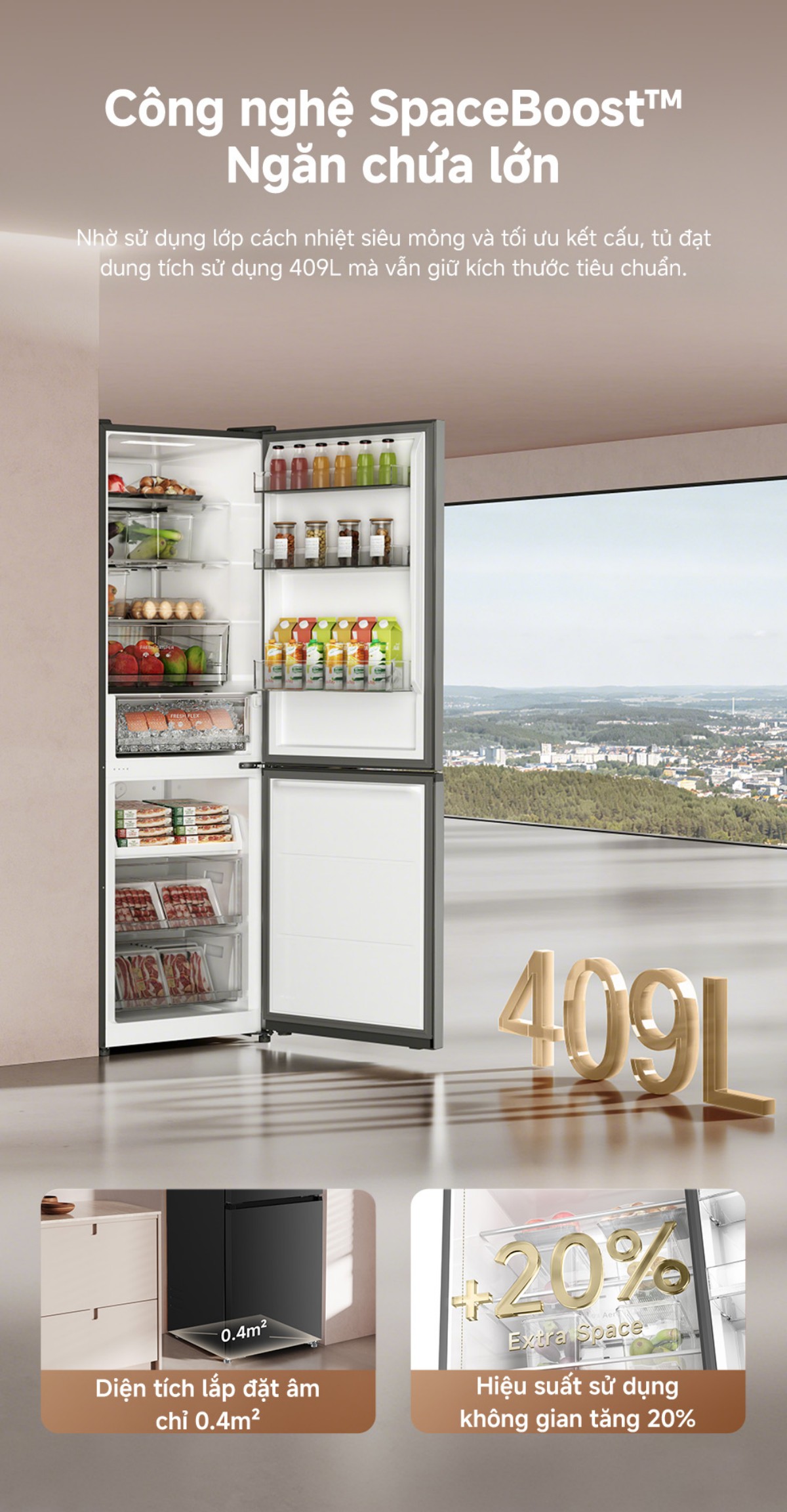 Tủ lạnh Dreame Mega Pro 409L