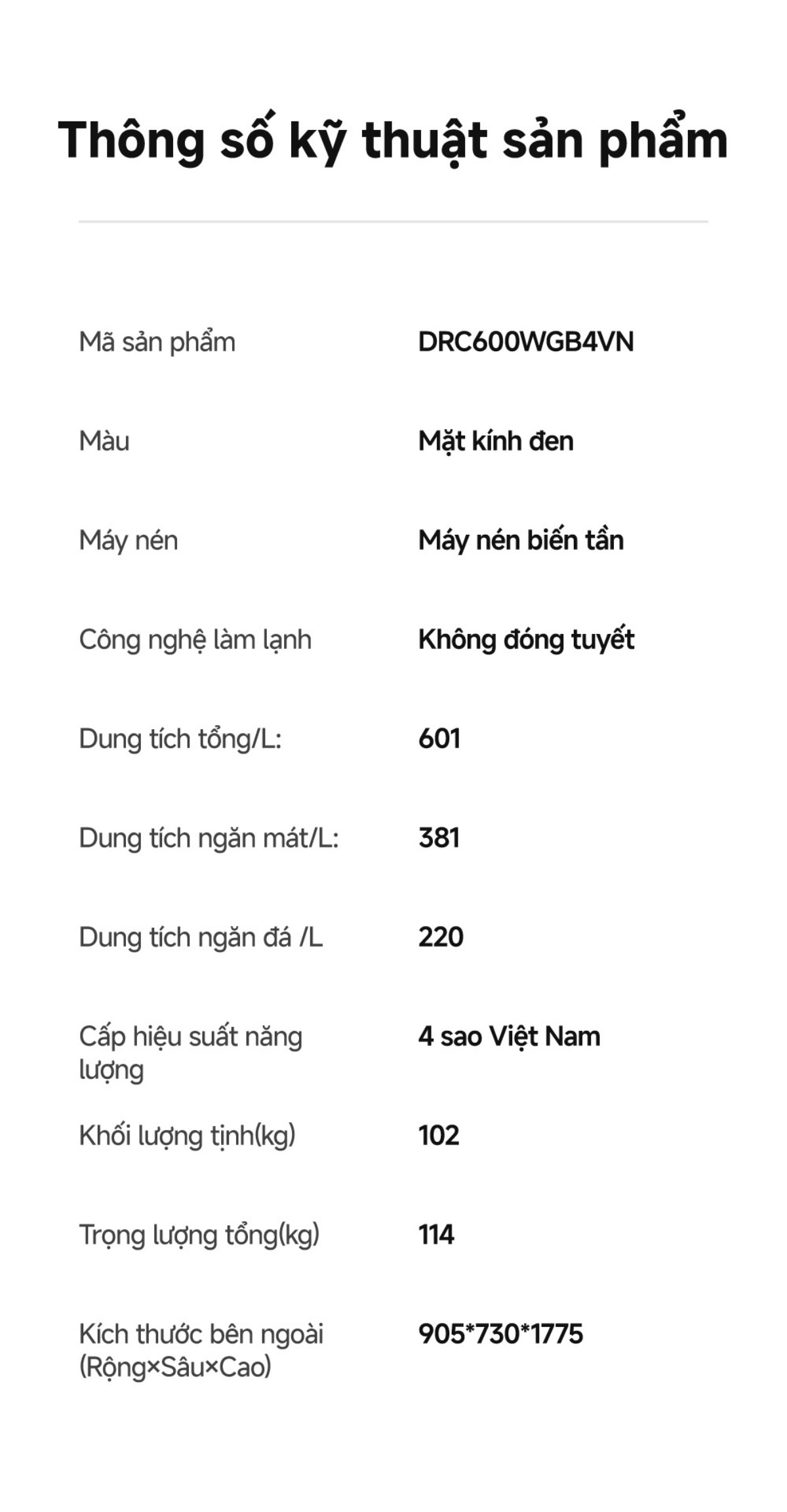 Tủ lạnh Dreame C-Fresh 600L