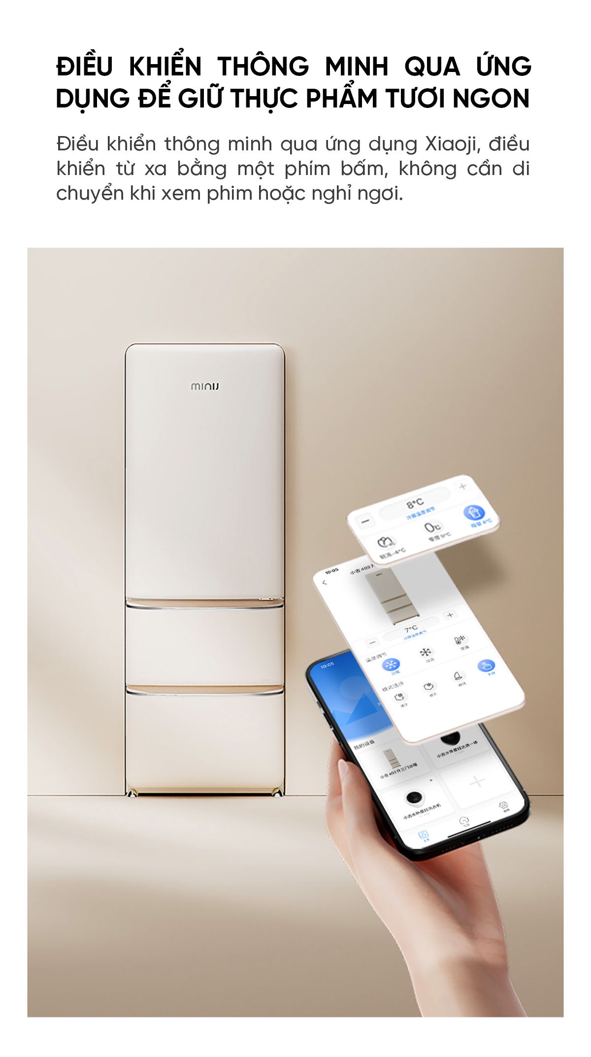 Tủ lạnh MiniJ Retro 402L thiết kế 3 cửa
