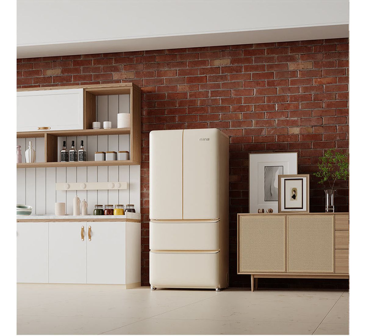Tủ lạnh MiniJ Retro 508L Plus thiết kế cổ điển kiểu Pháp