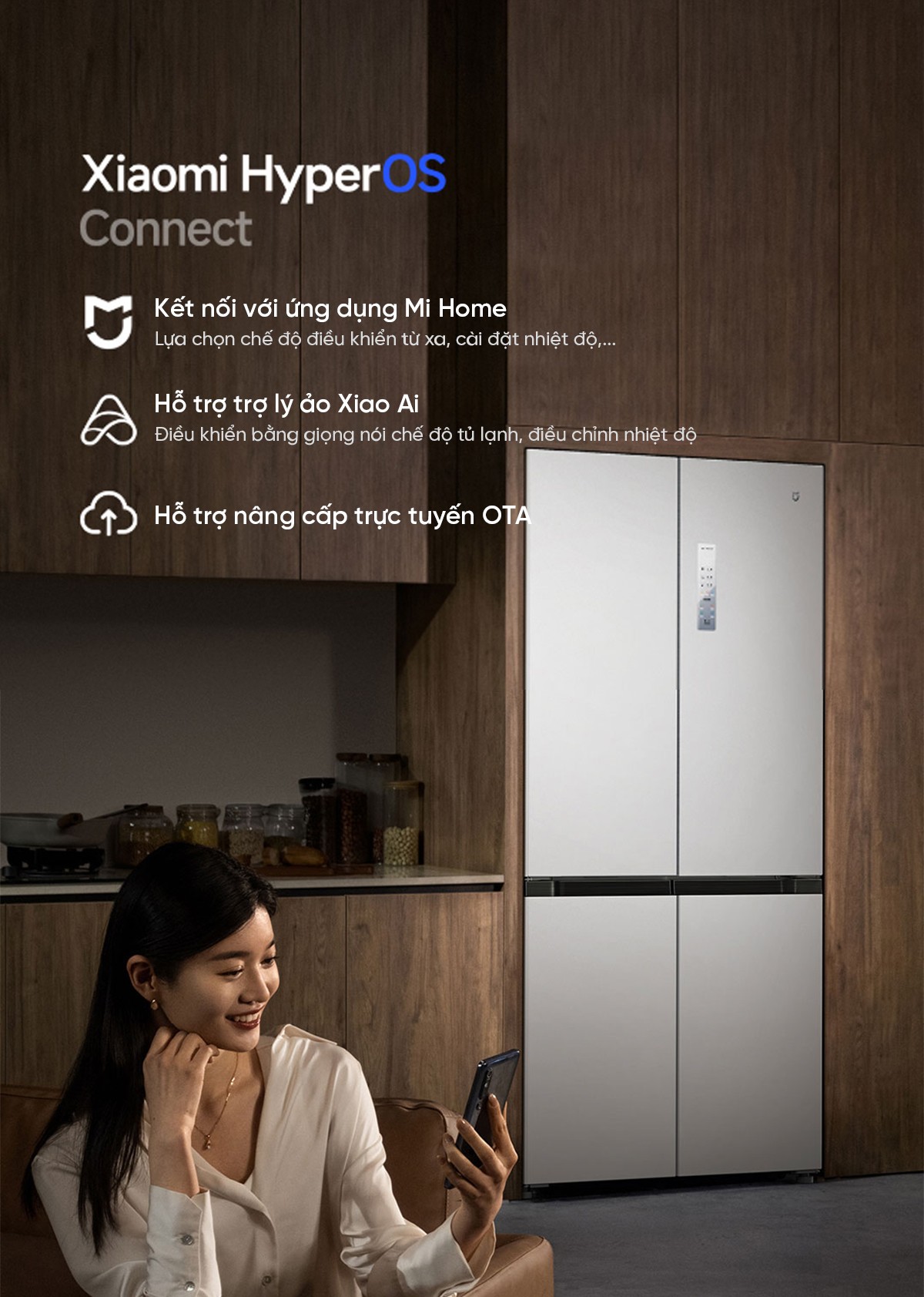 Tủ lạnh siêu mỏng Xiaomi Mijia 518L thiết kế âm tường có ngăn đông mềm