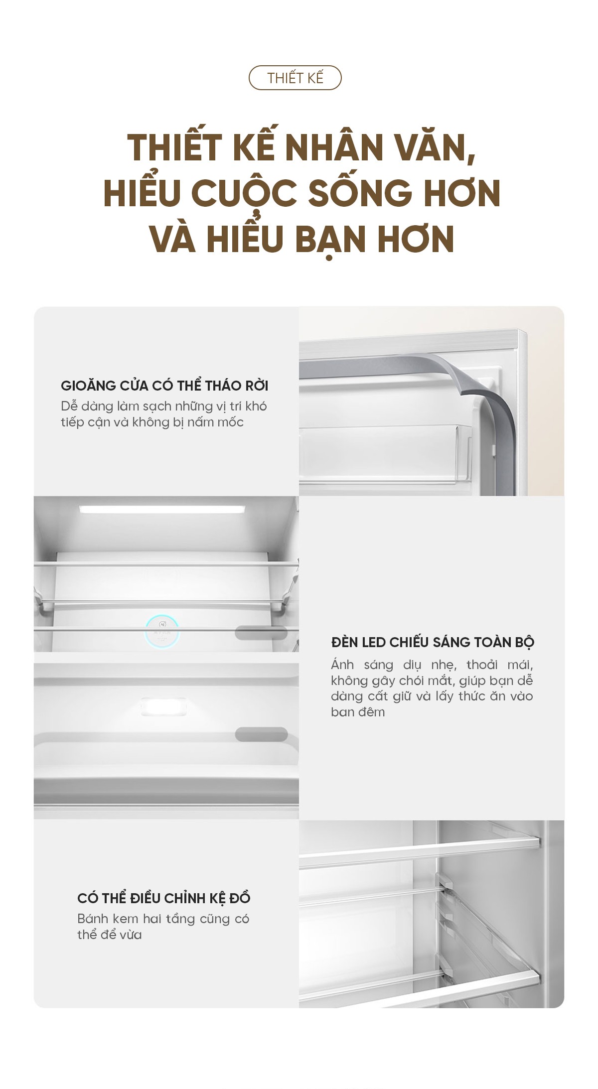 Tủ lạnh siêu mỏng Xiaomi Mijia 518L thiết kế âm tường có ngăn đông mềm