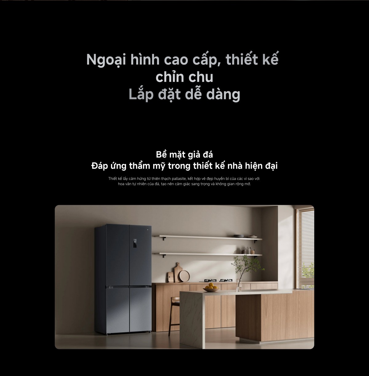 Tủ lạnh Xiaomi Mijia Refrigerator Cross Door 510L, Dual inverter Tiết kiệm điện và vận hành êm ái